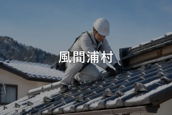 風間浦村の屋根修理