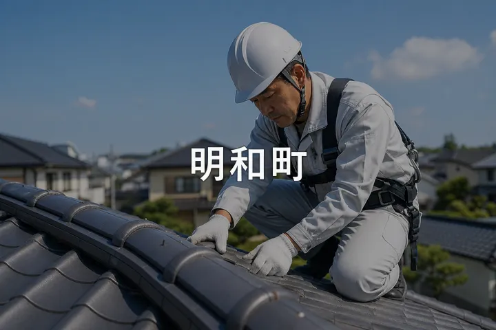 明和町の屋根修理