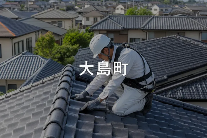 大島町の屋根修理