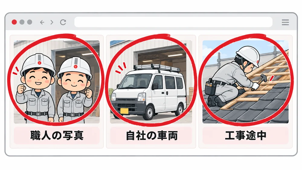 公式サイトで自社施工かどうかを見分ける3つの確認箇所